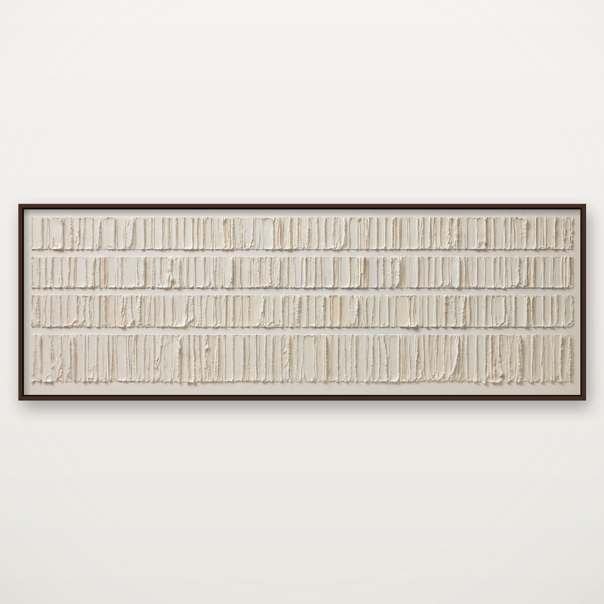 D2033-hand-painted-textured-wall-art-3x1-panoramic-frame-walnut