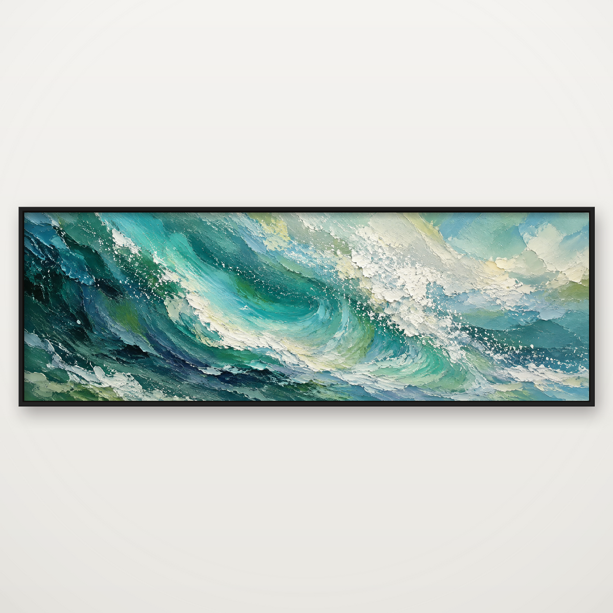 D2036-hand-painted-textured-wall-art-3x1-panoramic-frame-black