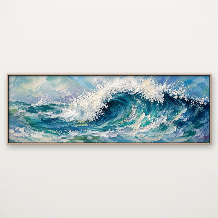 D2037-hand-painted-textured-wall-art-3x1-panoramic-frame-natural