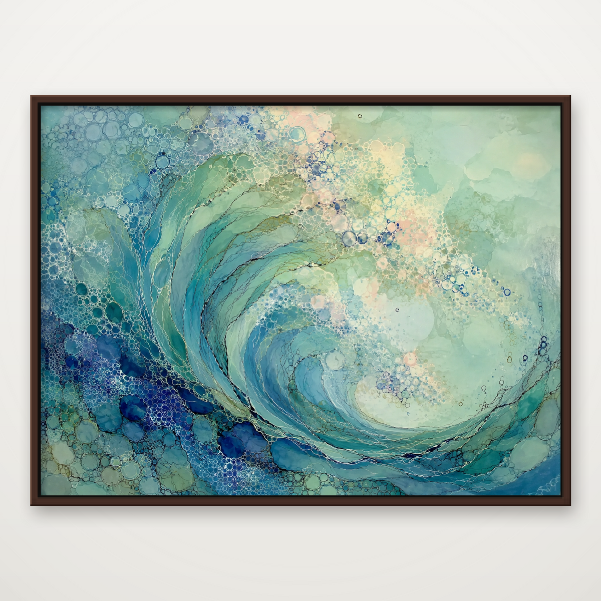 D2047-hand-painted-wall-art-4x3-horizontal-frame-walnut