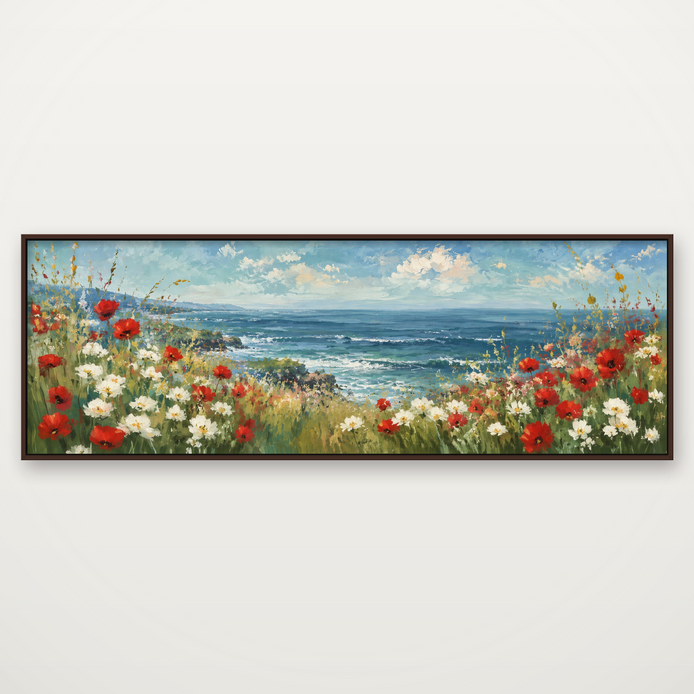 D2052-hand-painted-wall-art-3x1-panoramic-frame-walnut