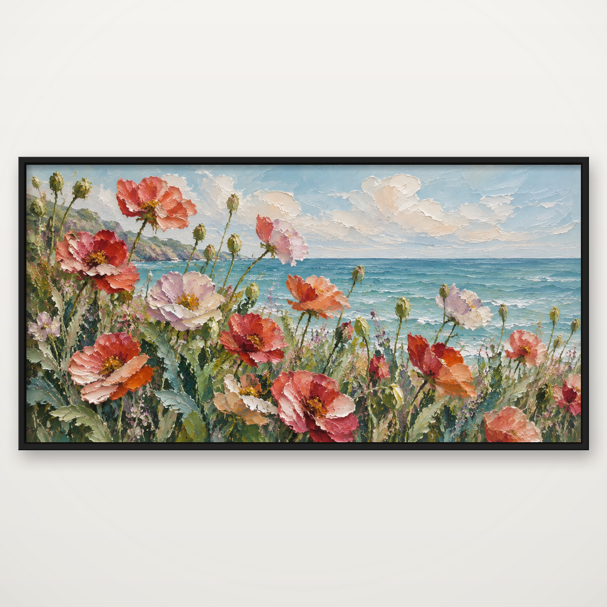 D2053-hand-painted-wall-art-2x1-panoramic-frame-black
