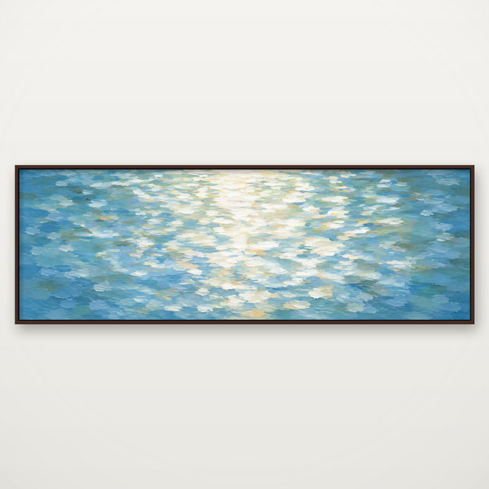 D2064-hand-painted-wall-art-3x1-panoramic-frame-walnut