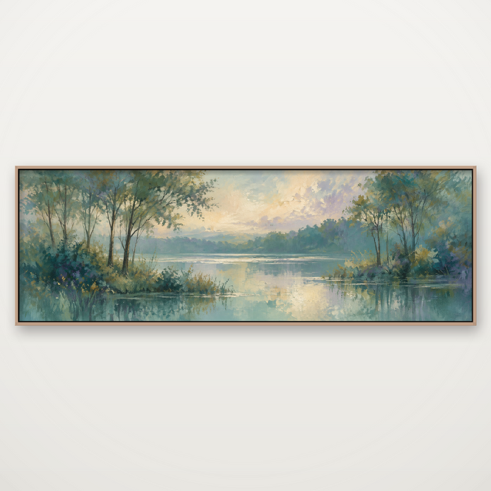 D2070-hand-painted-wall-art-3x1-panoramic-frame-natural