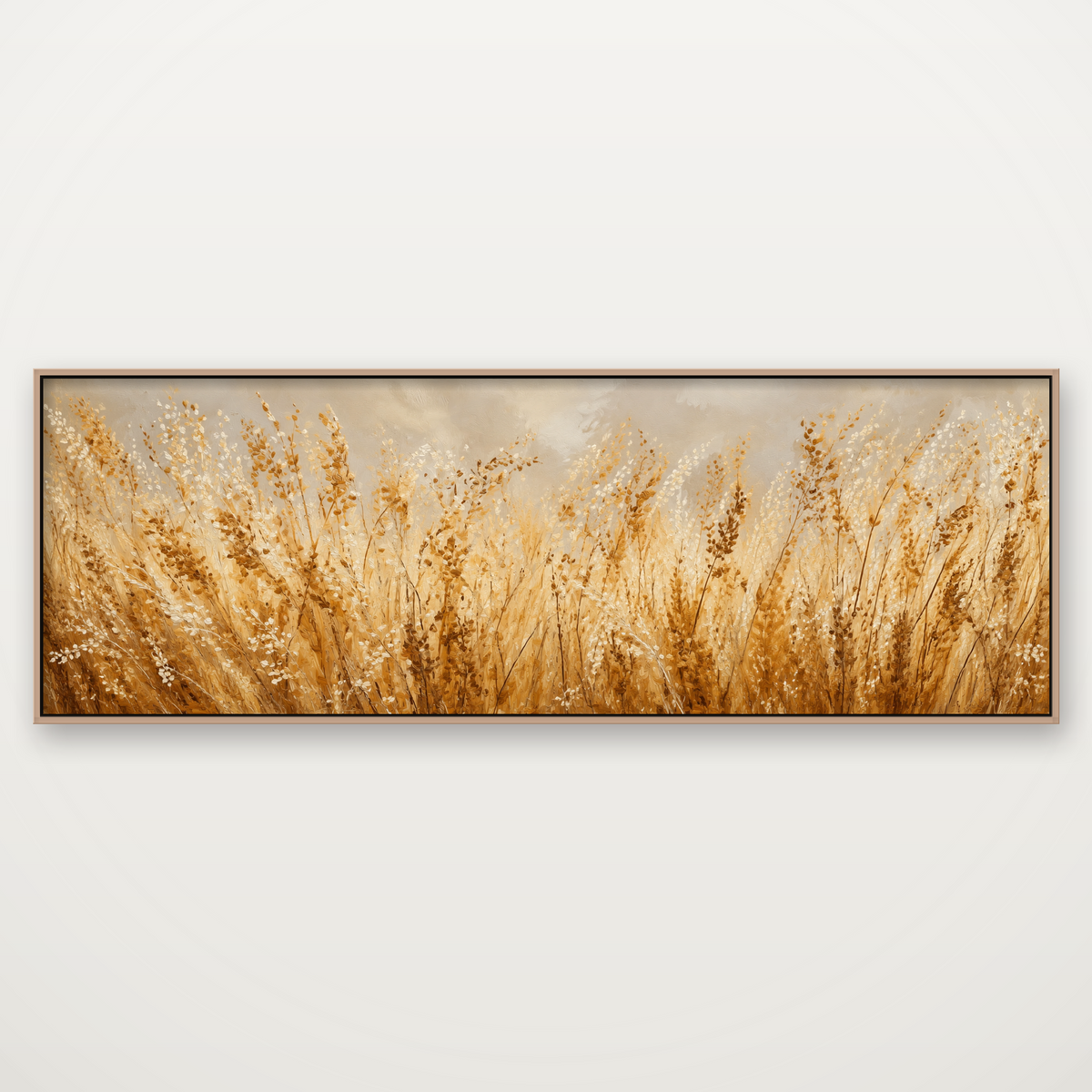 D2072-hand-painted-wall-art-3x1-panoramic-frame-natural